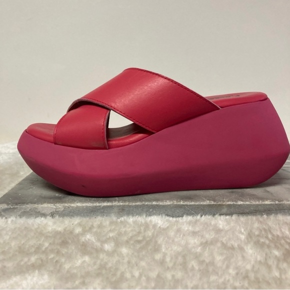 L’Intervalle Platforms Chunky Sandals Slip On Criss Cross Straps Small size 8.5 - Picture 2 of 14